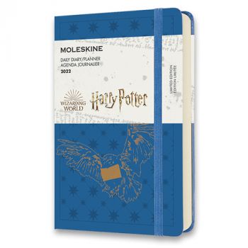 Diár MOLESKINE 2022 denný H.Potter modrý S
