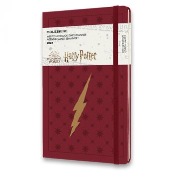 Diár MOLESKINE 2022 týždenný Harry Potter vínový L