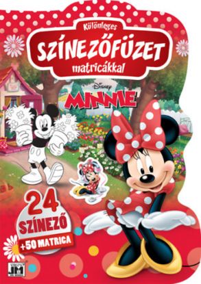 Különleges színezőfüzet matricákkal: Minnie - 24 színező + 50 matrica