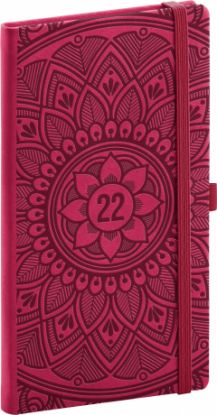 Vreckový diár Vivella Fun 2022, mandala, 9 × 15,5 cm