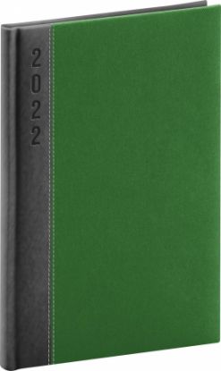 Týždenný diár Dakar 2022, sivo–zelený, 15 × 21 cm