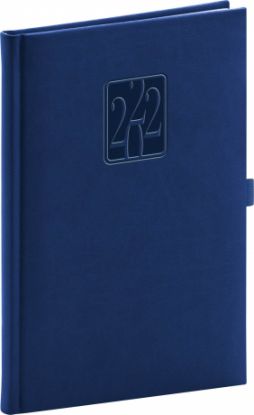 Týždenný diár Vivella Classic 2022, modrý, 15 × 21 cm