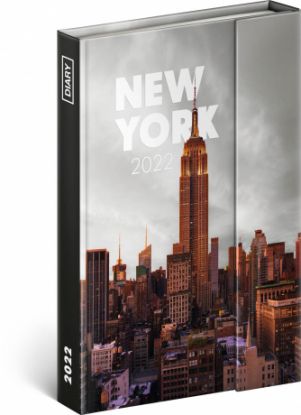 Týždenný magnetický diár New York 2022, 11 × 16 cm