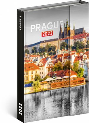 Týždenný magnetický diár Praha 2022, 11 × 16 cm