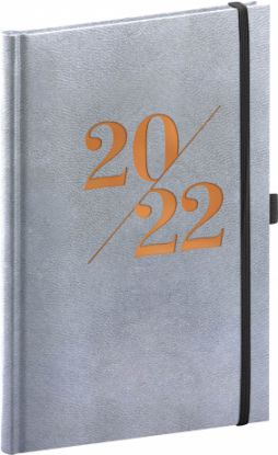 Týženný diár Vivella Fun 2022, strieborný, 15 × 21 cm