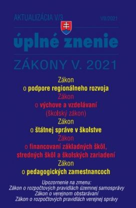 Zákony 2021 V aktualizácia V 3 - štátna služba