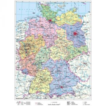 Nemecko - politická/ pracovná mapa (+15 A3)