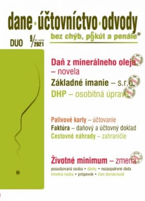 Dane, účtovníctvo, odvody 9/2021