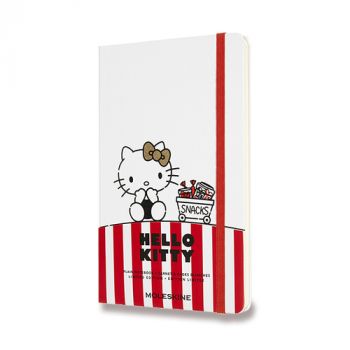 Zápisník MOLESKINE Hello Kitty čistý biely L