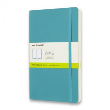 Zápisník MOLESKINE mäkký čistý tyrkysový L