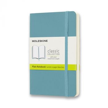 Zápisník MOLESKINE mäkký čistý tyrkysový S