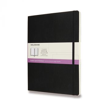 Zápisník MOLESKINE mäkký linajk-čistý čierný XL