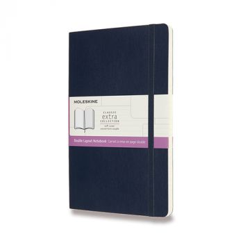 Zápisník MOLESKINE mäkký linajk-čistý modrý L
