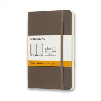 Zápisník MOLESKINE mäkký linajkový khaki S