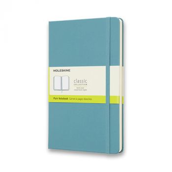 Zápisník MOLESKINE tvrdý čistý tyrkysový L