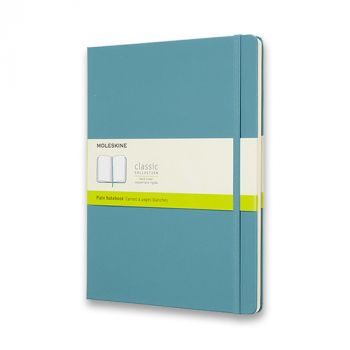 Zápisník MOLESKINE tvrdý čistý tyrkysový XL