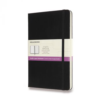 Zápisník MOLESKINE tvrdý linajk-čistý čierný L