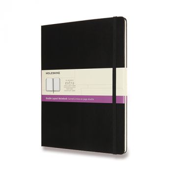 Zápisník MOLESKINE tvrdý linajk-čistý čierný XL
