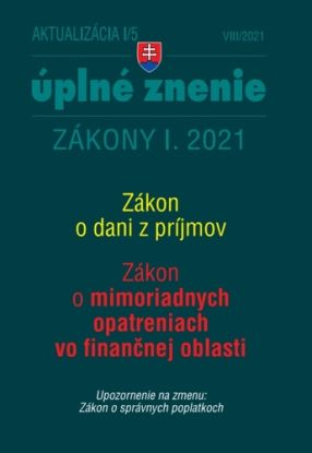 Zákony 2021 I aktualizácia I 5 - Daňové a účtovné zákony