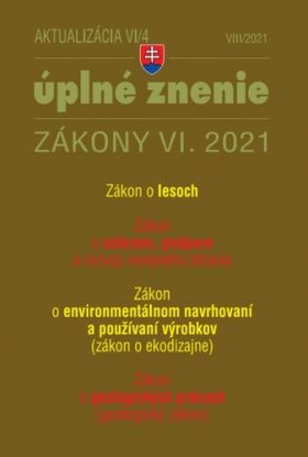 Zákony 2021 VI aktualizácia VI 4 - Životné prostredie, odpadové a vodné hospodárstvo