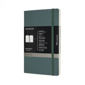 Zápisník MOLESKINE Professional mäkký tm.zelený L
