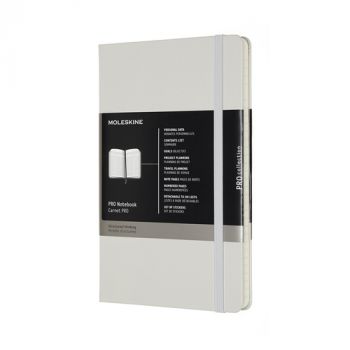 Zápisník MOLESKINE Professional tvrdý perl. sivý L
