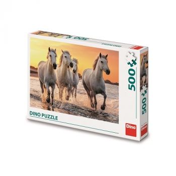 Puzzle Kone v príboji 500 Dino