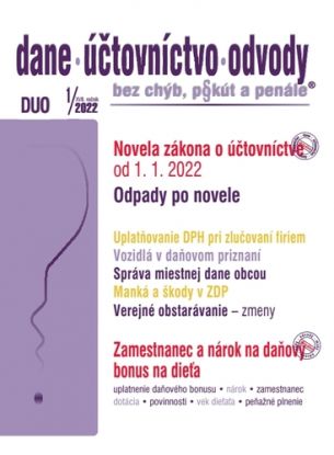 Dane účtovníctvo odvody 1 2022 – Novela zákona o účtovníctve, Odpady po novom