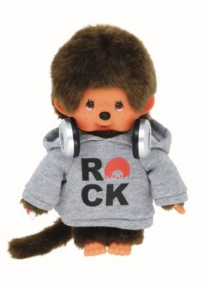Mončiči chlapec v mikine so slúchadlami 20cm