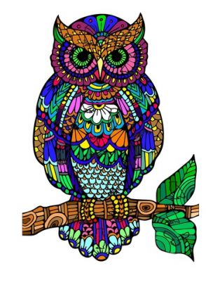 Mandala Art Puzzle Sova
