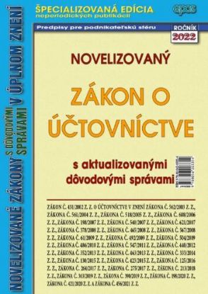Novelizovaný Zákon o účtovníctve 3/2022