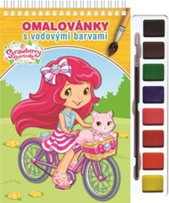 Omalovánky s vodovými barvami a štětcem: Strawberry 2