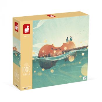 Puzzle Plávajúce husle 1000 Janod Art