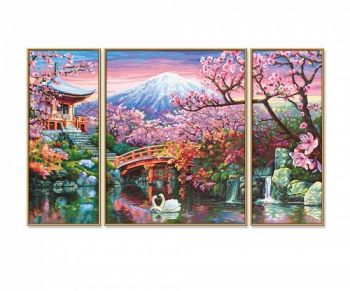 Maľovanie podľa čísel Čerešňové kvety v Japonsku (50x80 cm) Schipper