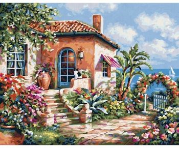 Maľovanie podľa čísel Chata pri mori (24x30 cm) Schipper