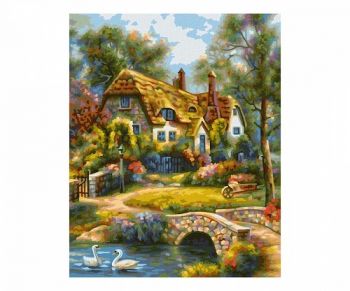 Maľovanie podľa čísel Stará anglická chata (24x30 cm) Schipper
