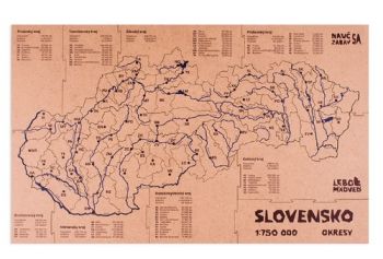 Mapucle Slovensko okresy - kartónová krabička