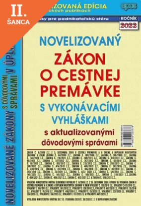 Lacná kniha Novelizovaný zákon o cestnej premávke 5/2022