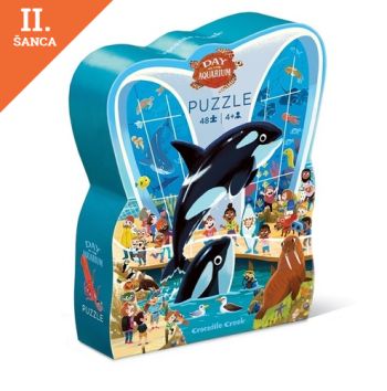 Lacná hra Puzzle Deň v Akváriu 48 Crocodile Creek