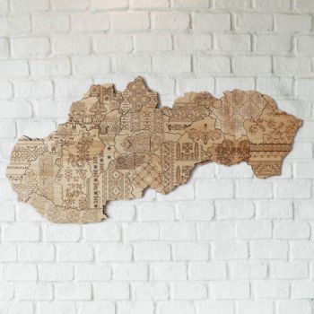 Mapa Slovenskej ľudovej výšivky (34 x 68 cm)