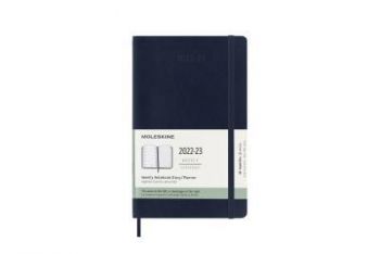 Diár MOLESKINE 18m 2022-2023 týždenný mäkký modry L