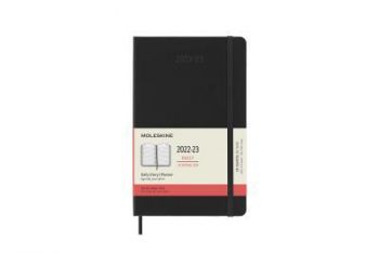 Diár MOLESKINE 18m 2022-2023 denný tvrdý čierny L