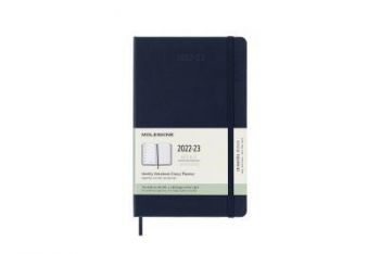Diár MOLESKINE 18m 2022-2023 týždenný tvrdý modrý L