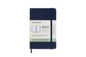 Diár MOLESKINE 18m 2022-2023 týždenný tvrdý modrý S