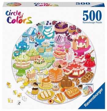 Kruhové puzzle Farebné dezerty 500 Ravensburger