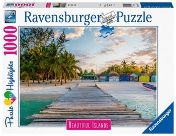 Puzzle Nádherné ostrovy: Maldivy 1000 Ravensburger