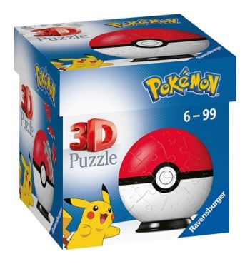 Puzzle-Ball Pokémon: Poké Ball červený 54 Ravensburger
