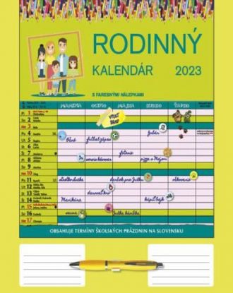 Nástenný kalendár Rodinný kalendár 2023