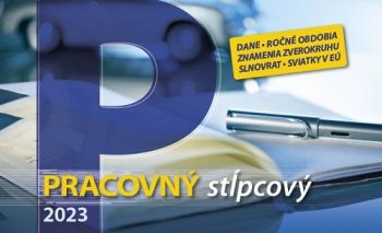 Stolový kalendár Pracovný kalendár stĺpcový 2023