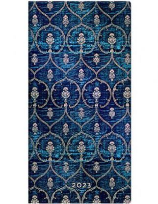 Diár Paperblanks 2023 Blue Velvet Slim HOR